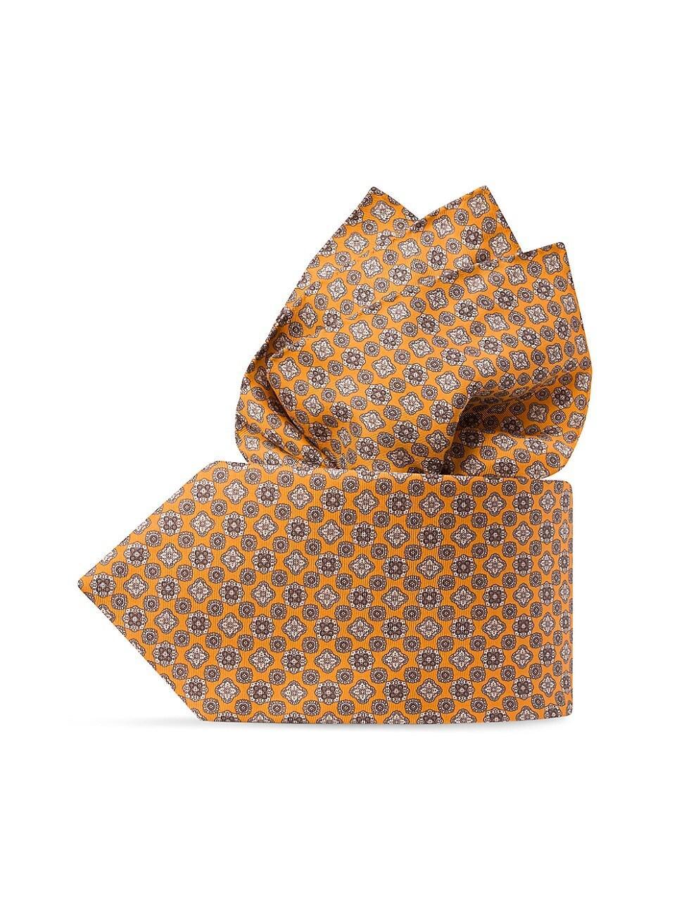 Mens Luxury Printed Silk Tie Set Product Image