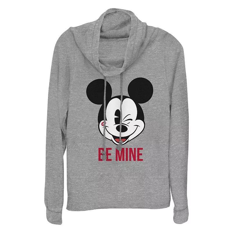 Disney's Mickey Mouse Be Mine Women's Cowlneck Graphic Lightweight Long Sleeve,  Product Image