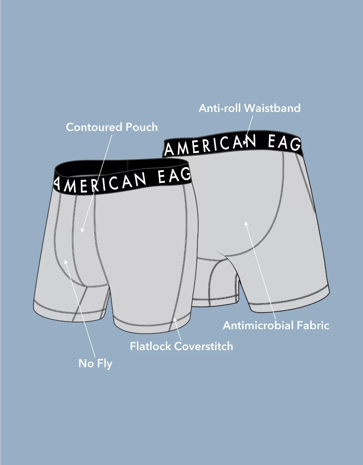 AEO Men's Solid 6" Flex Boxer Brief 3-Pack Product Image