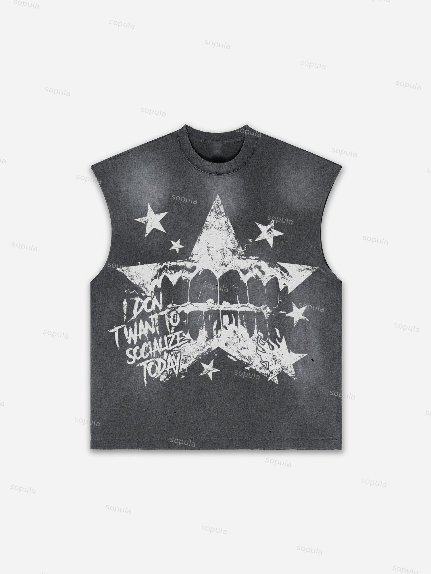 Men's Washed Saint Graphic Child Of God Print Tank Top Product Image
