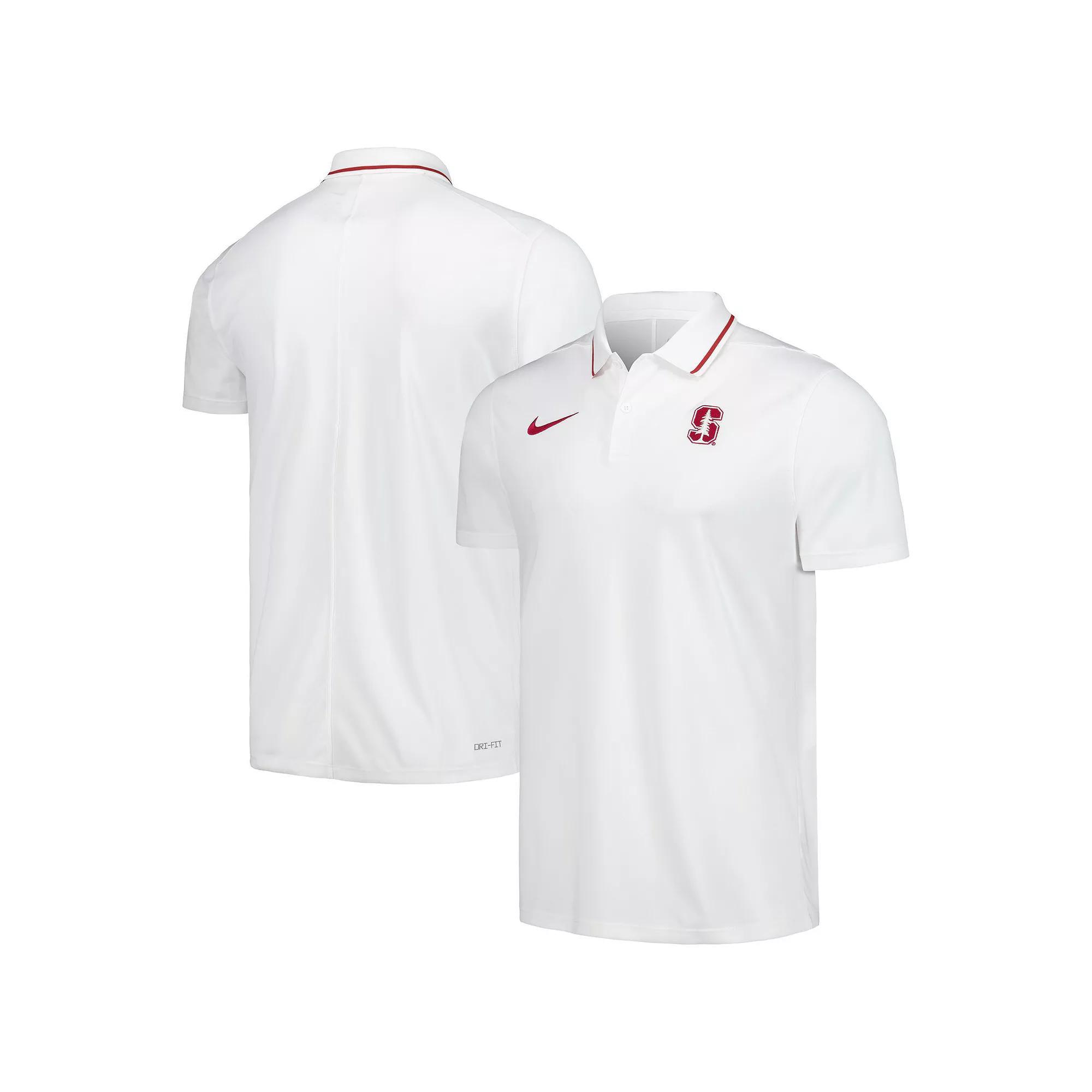 Men's Nike White Stanford Cardinal Coaches Performance Polo, Size: 2XL Product Image
