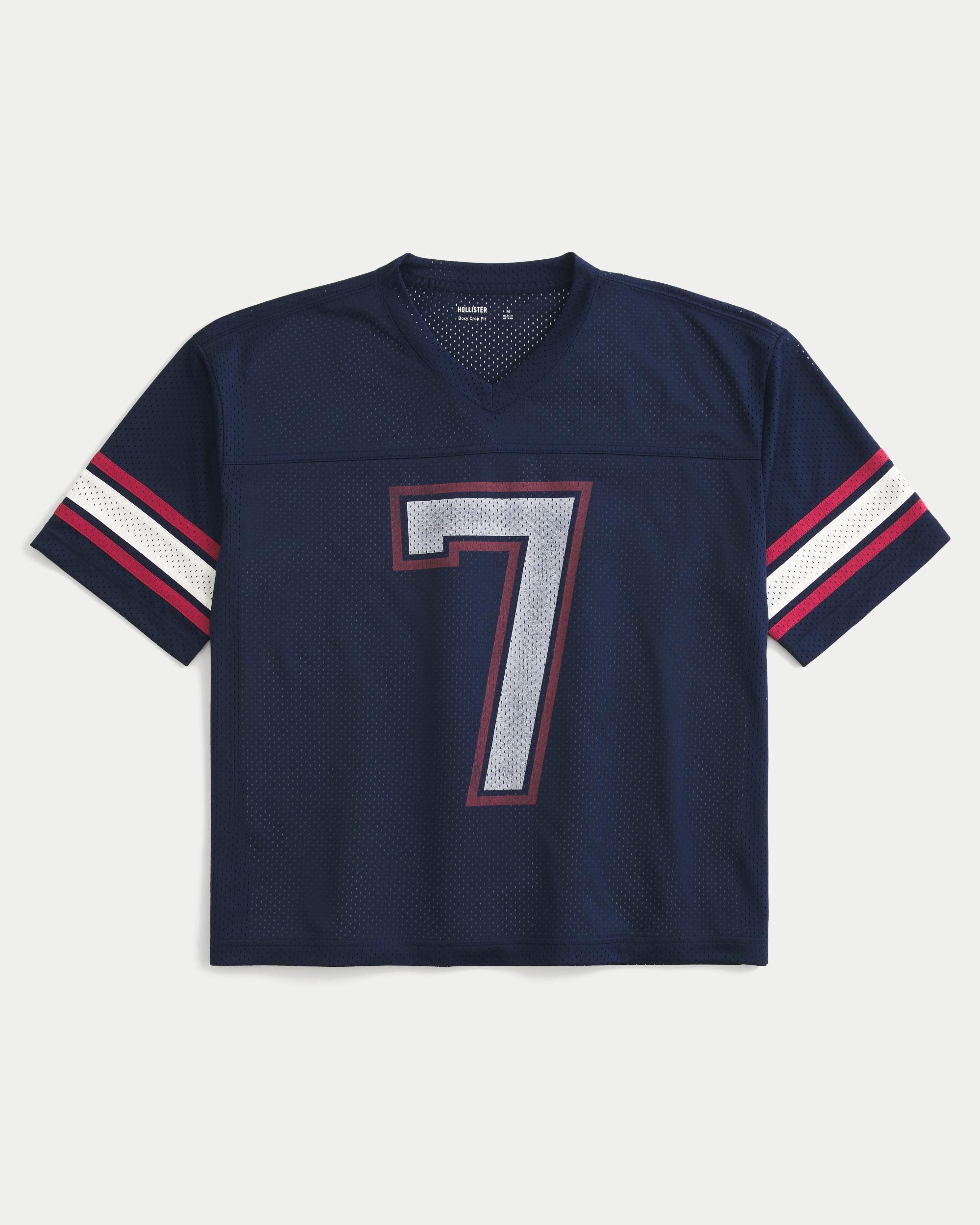 Boxy Crop Mesh Graphic Jersey Product Image