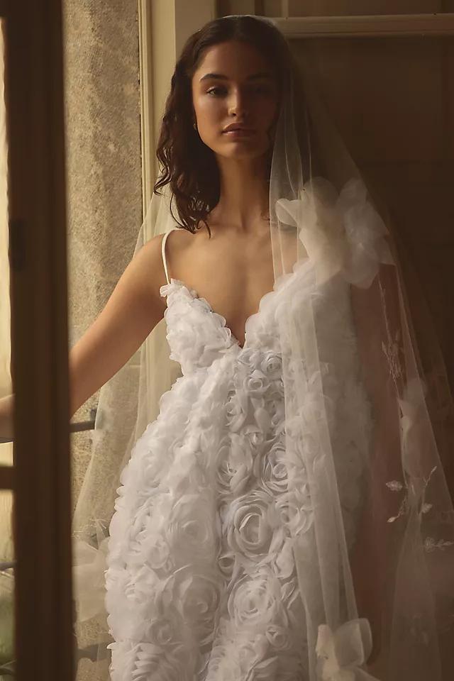 BHLDN V-Neck Tulle Rosette Mini Dress Product Image