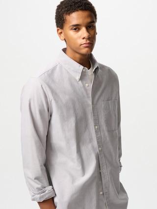 Mens Oxford Slim Shirt Gray Small UNIQLO US Product Image