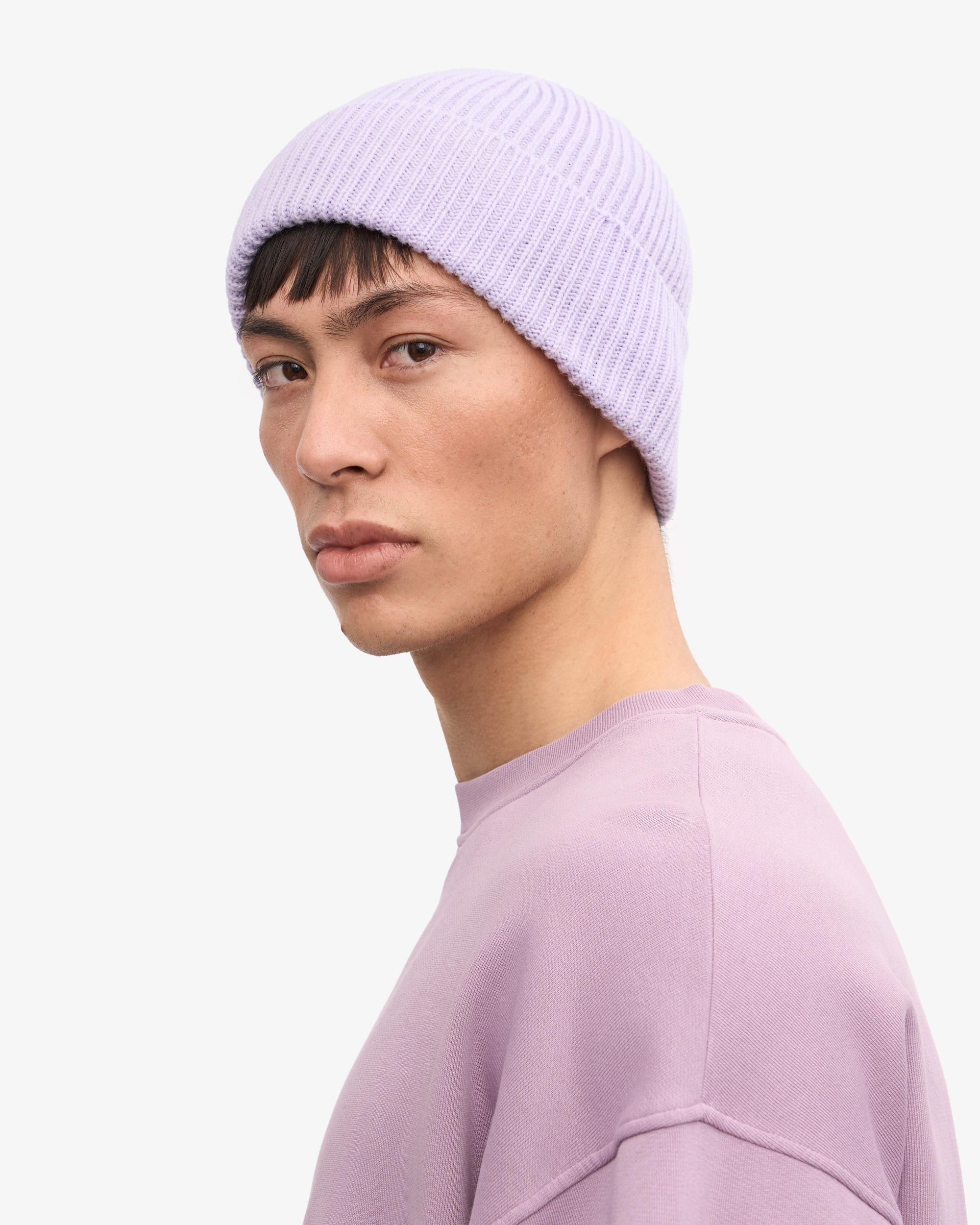 Merino Wool Beanie - Soft Lavender Product Image