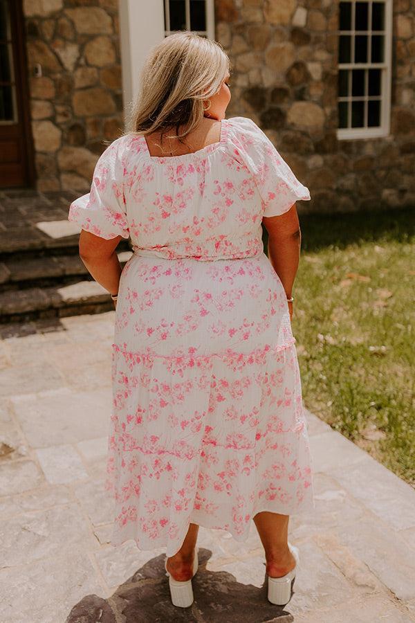 Sweet Pea Floral Midi Dress Curves Product Image