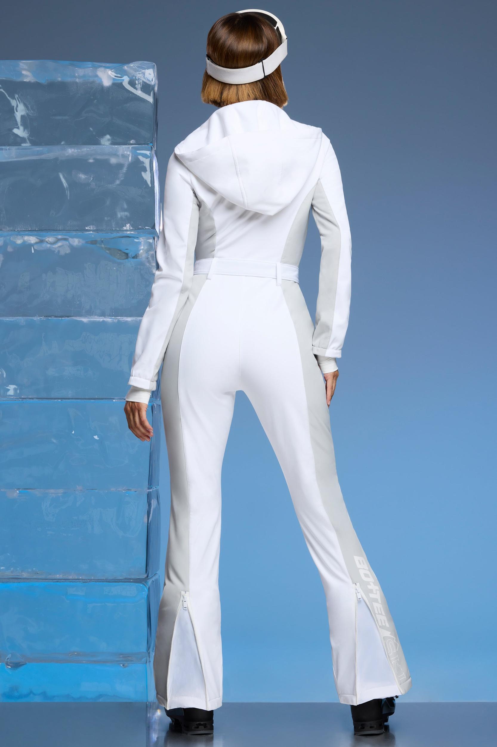 Fleece Lined Ski Suit in White Product Image