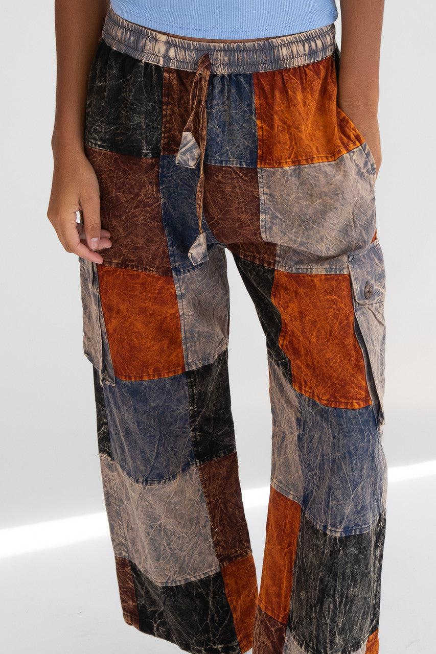 Checker Patchwork Pants Product Image