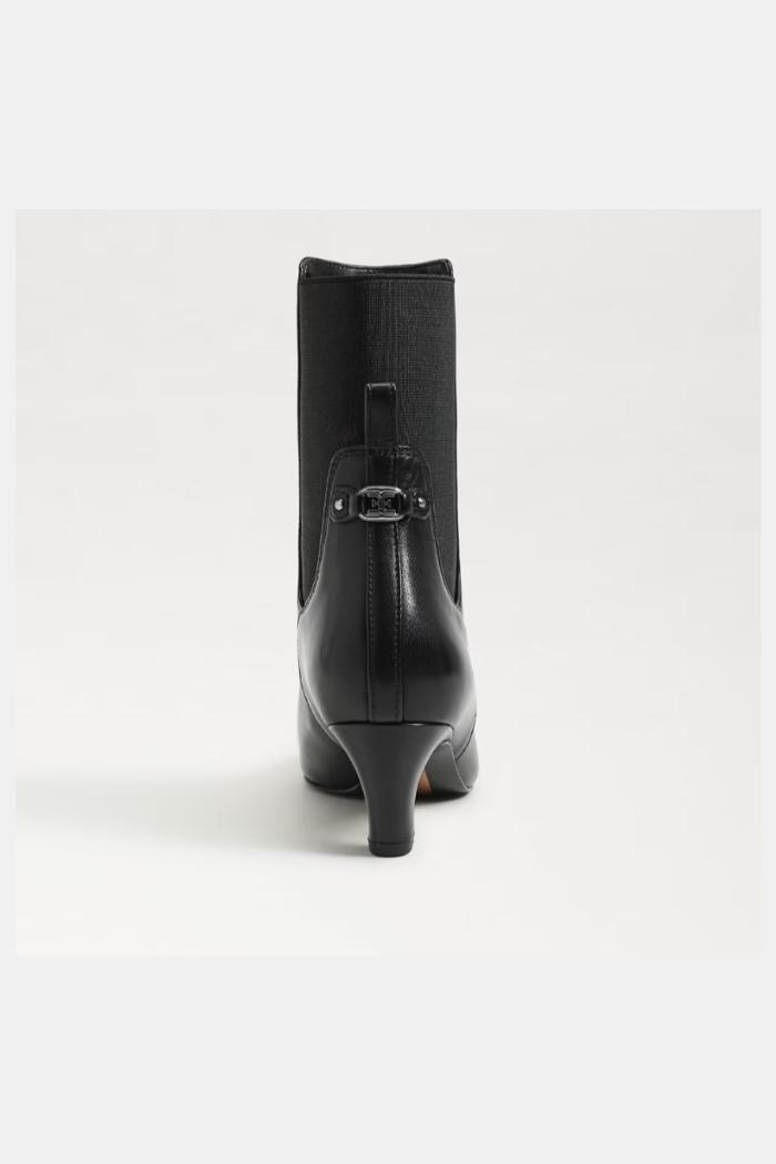 Margo Kitten Heel Bootie - Black Gloss Leather Product Image