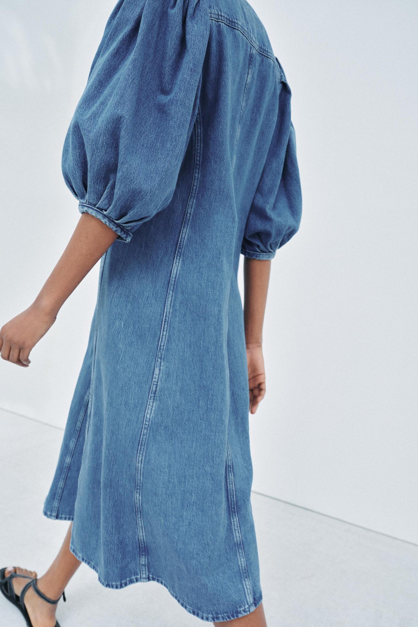 DENIM MIDI DRESS ZW COLLECTION Product Image