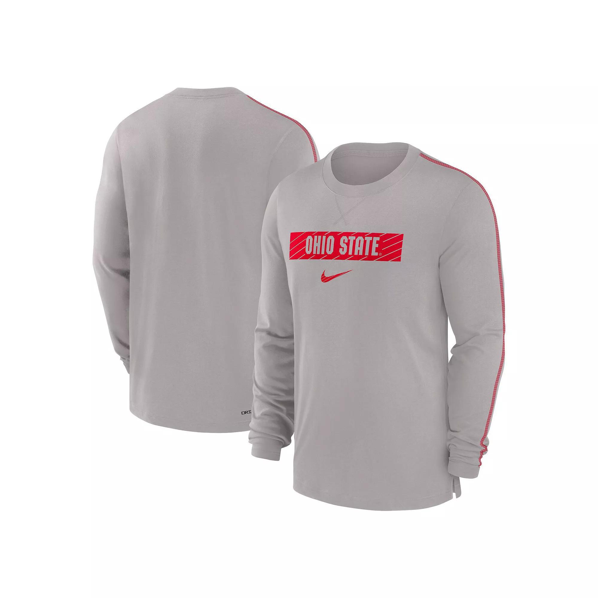 Cleveland Browns Sideline Player Team Issue Menâs Nike Men's Dri-FIT Long-Sleeve Top Product Image
