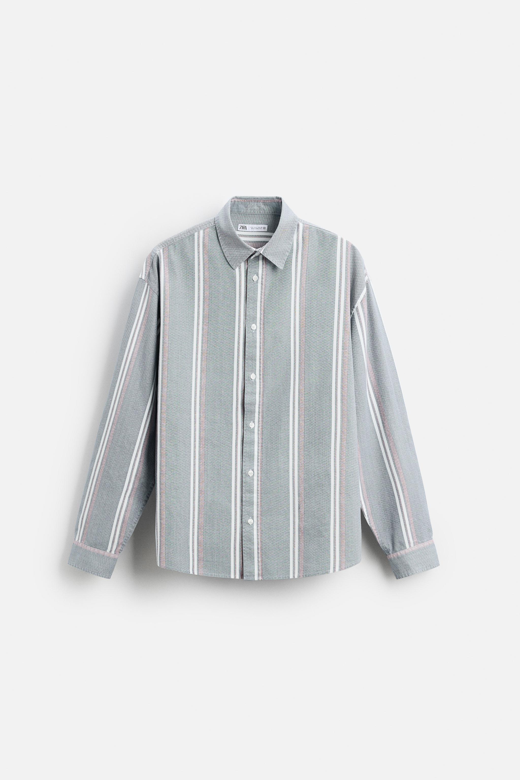 TEXTURED STRIPED SHIRT Product Image