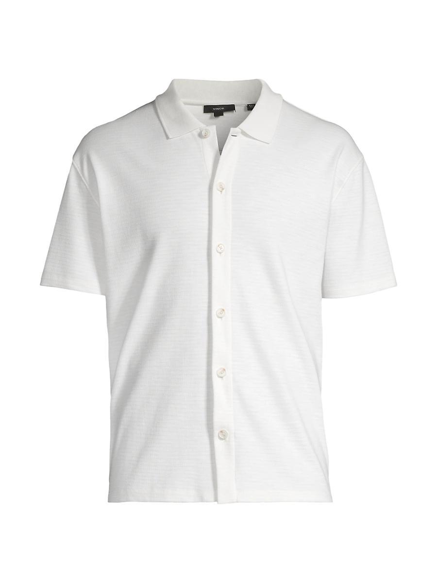 Mens Jacquard Button-Front Shirt Product Image