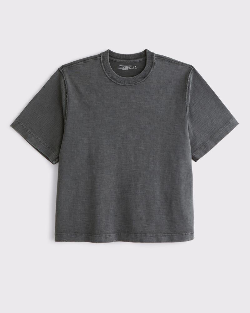 Premium Heavyweight Slub Cropped Tee Product Image