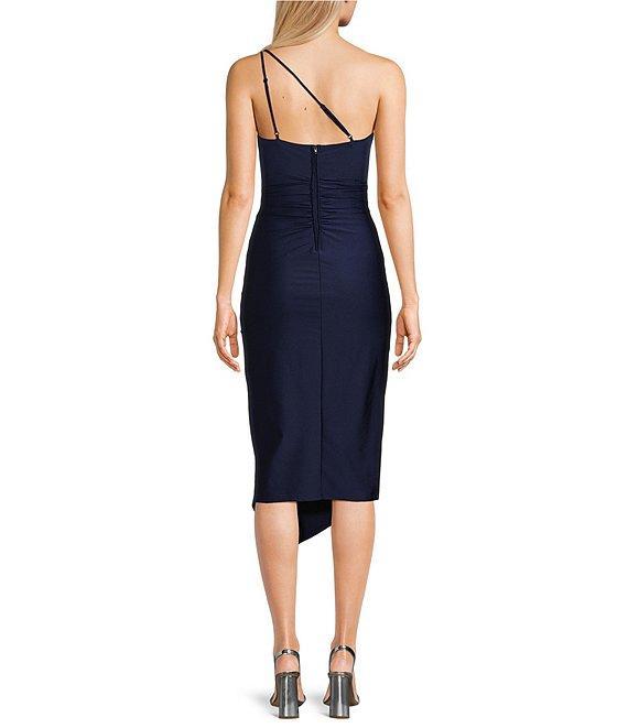 Honey and Rosie Doubled Spaghetti Strap One-Shoulder Asymmetrical Dress Product Image