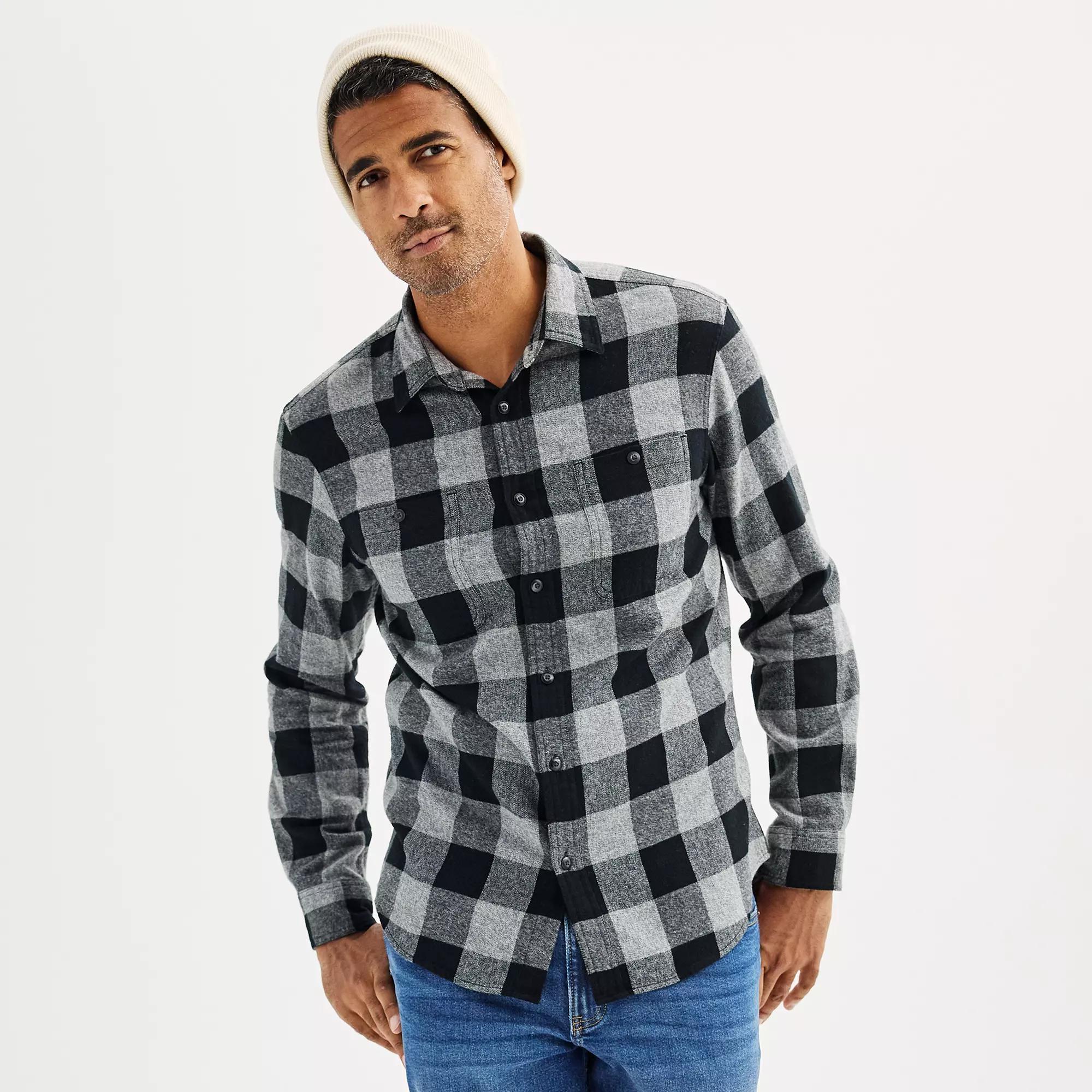 Mens Sonoma Goods For Life Supersoft Flannel Button-Down Shirt Product Image