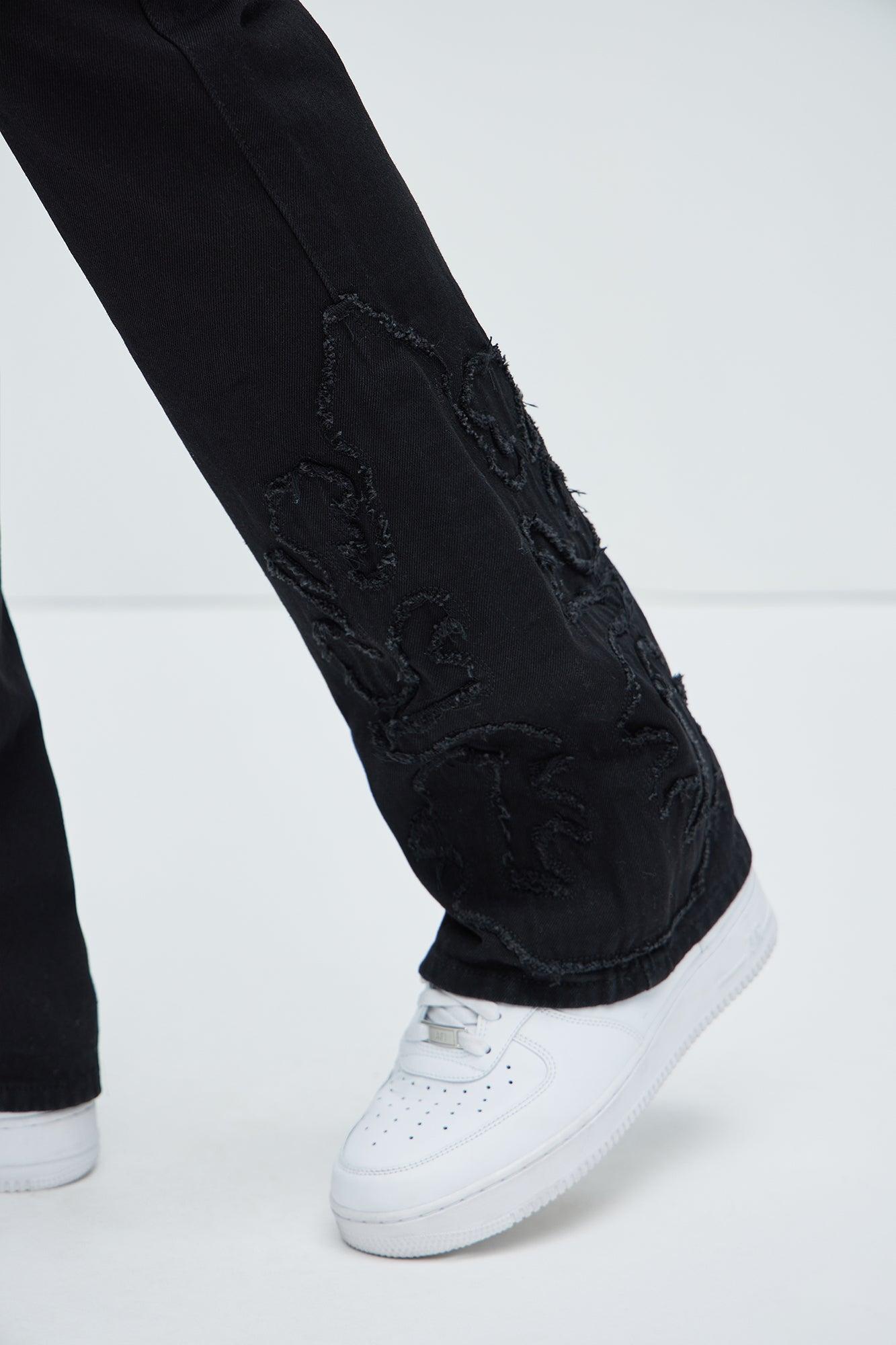 Tumble Slim Flare Jeans - Black Product Image