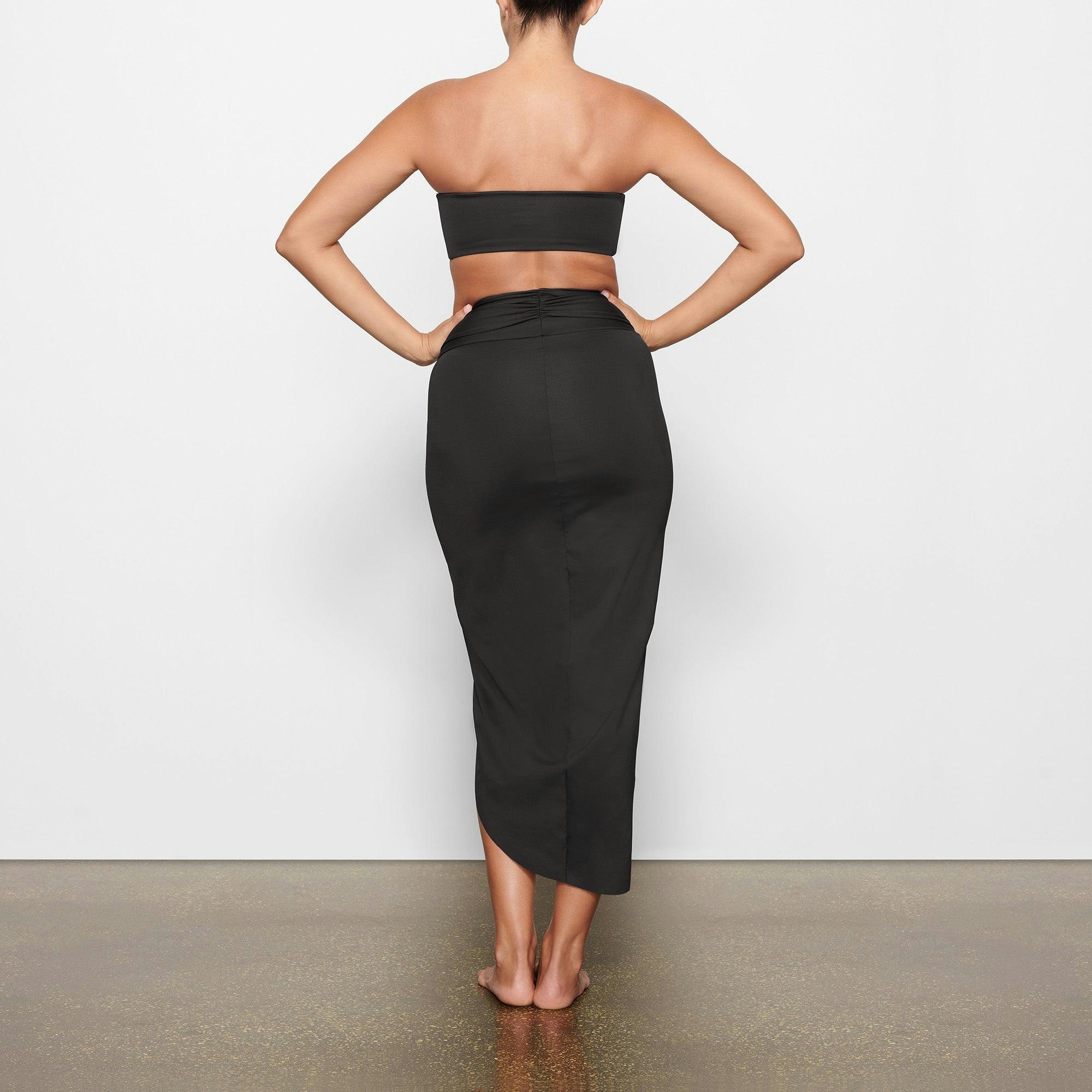 SIGNATURE SWIM SARONG SKIRT | ONYX Product Image