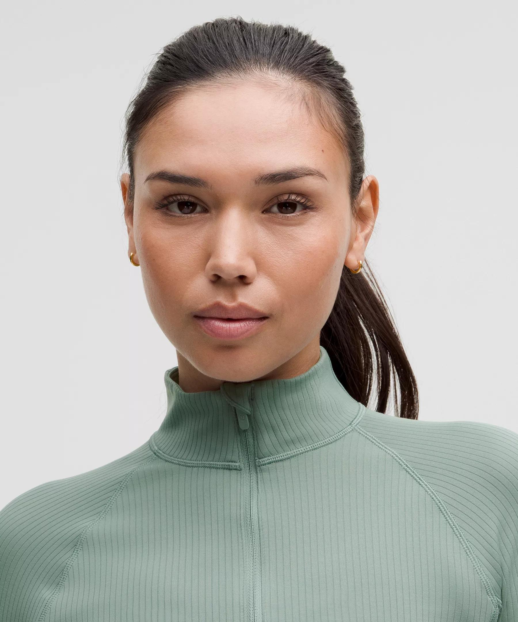 It's Rulu Ribbed Cropped Half Zip *Updated Product Image