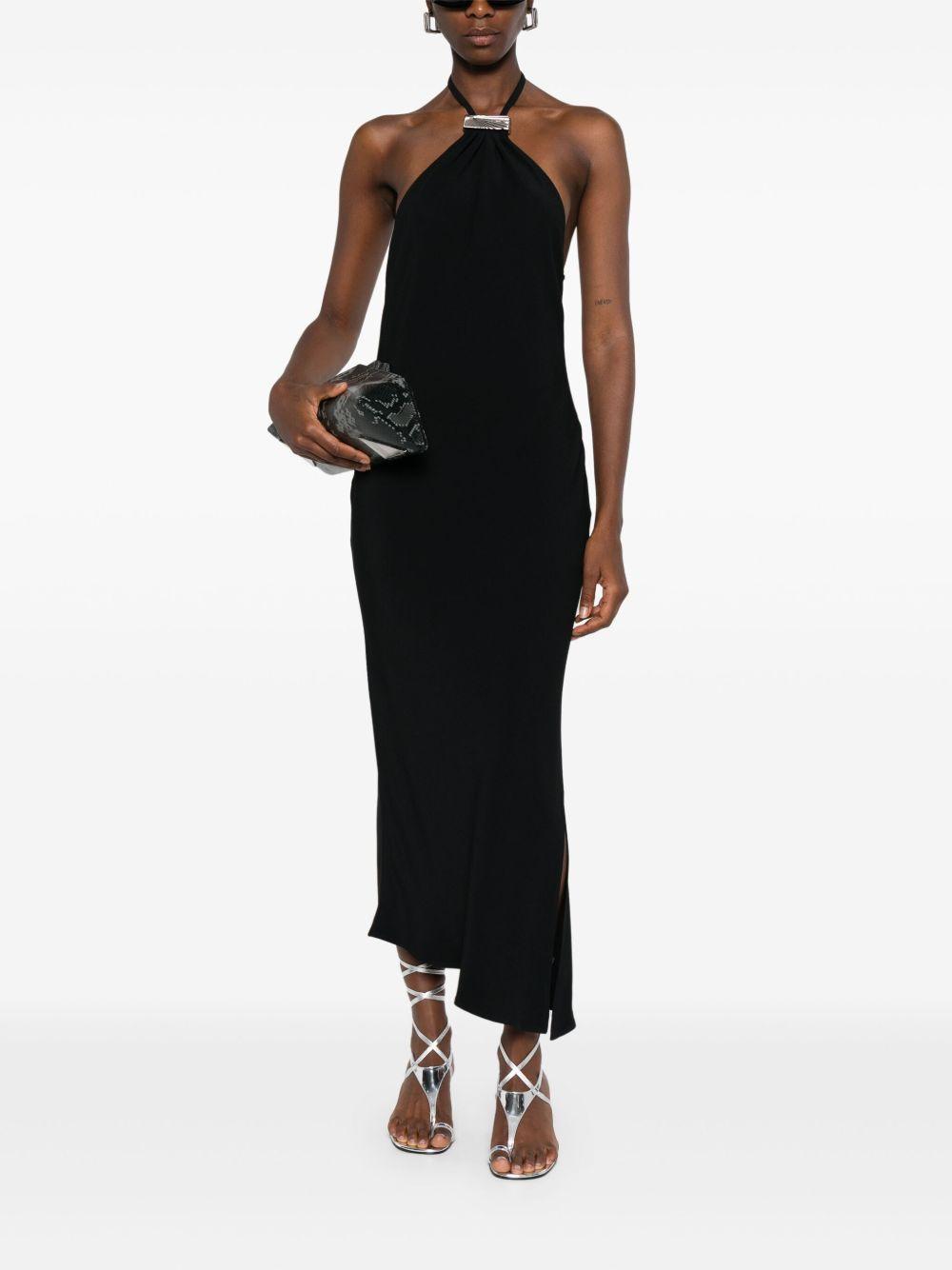 halterneck low-back midi dress Product Image