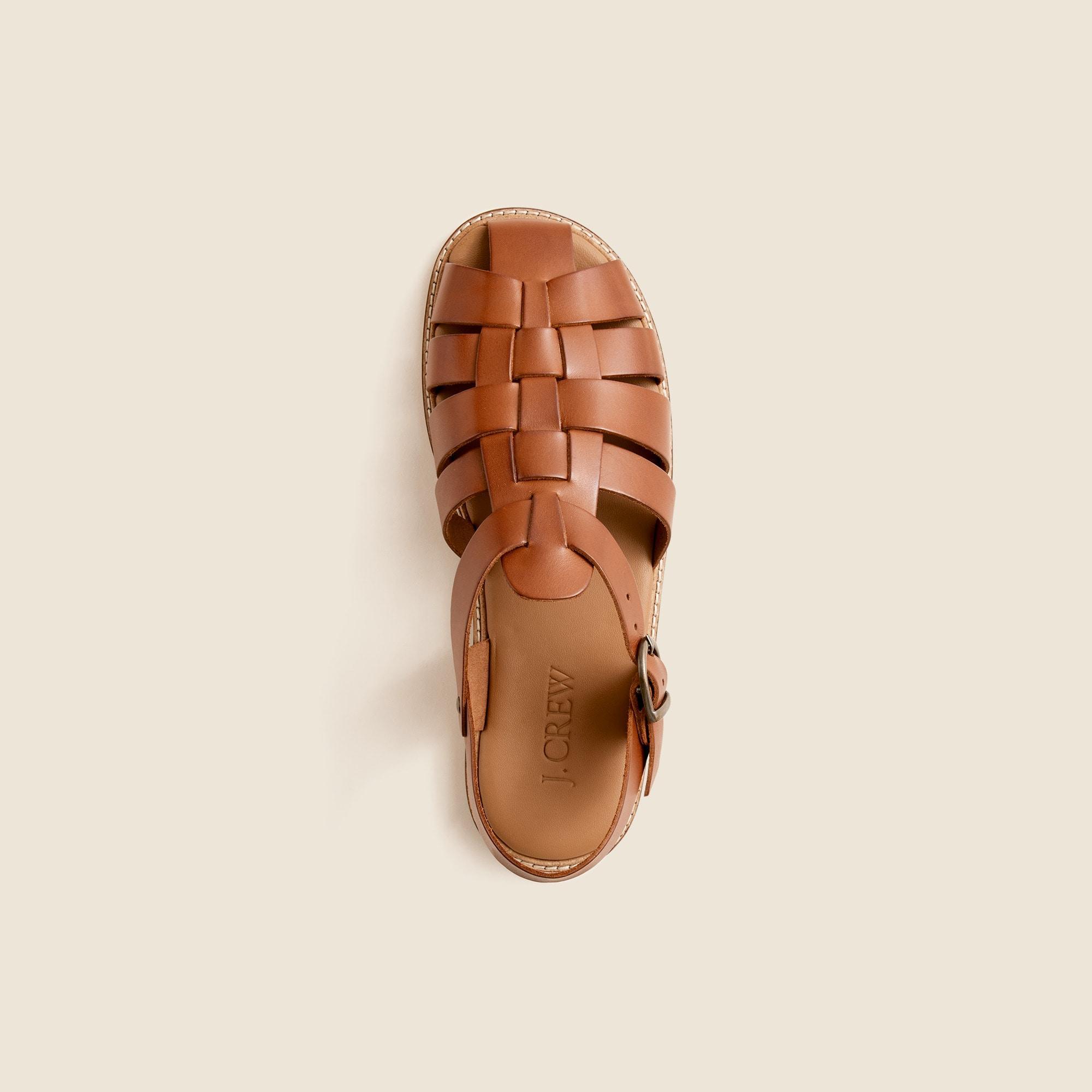 Fisherman sandals in leather Product Image