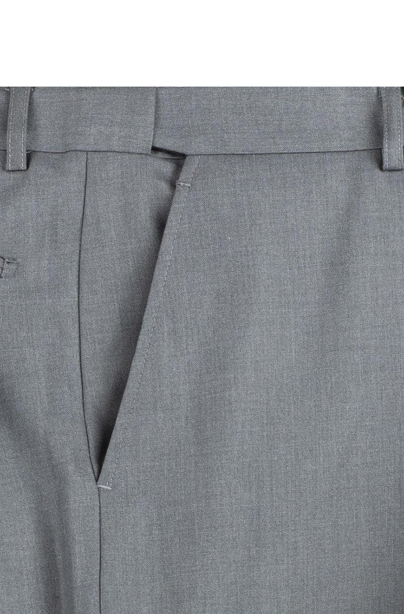 Nola Collection - Medium Gray Regular Fit 2 Piece Suit Flat Front Pants with 2″ Elastic Waistband Product Image