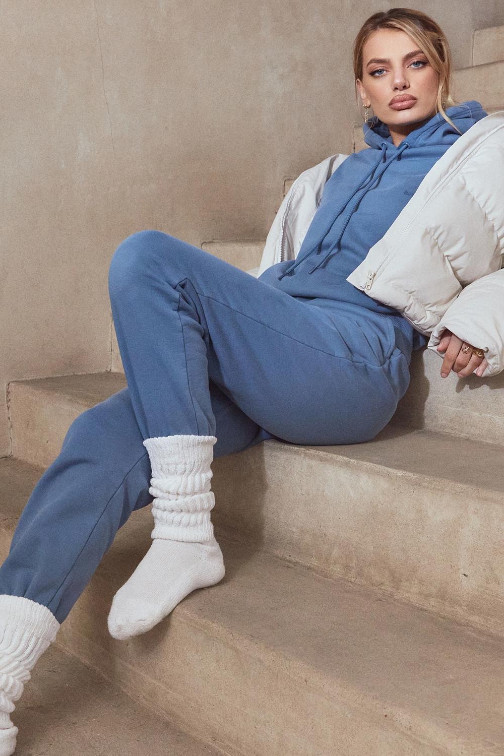 Sky  azure fleece back jogging trouser Product Image