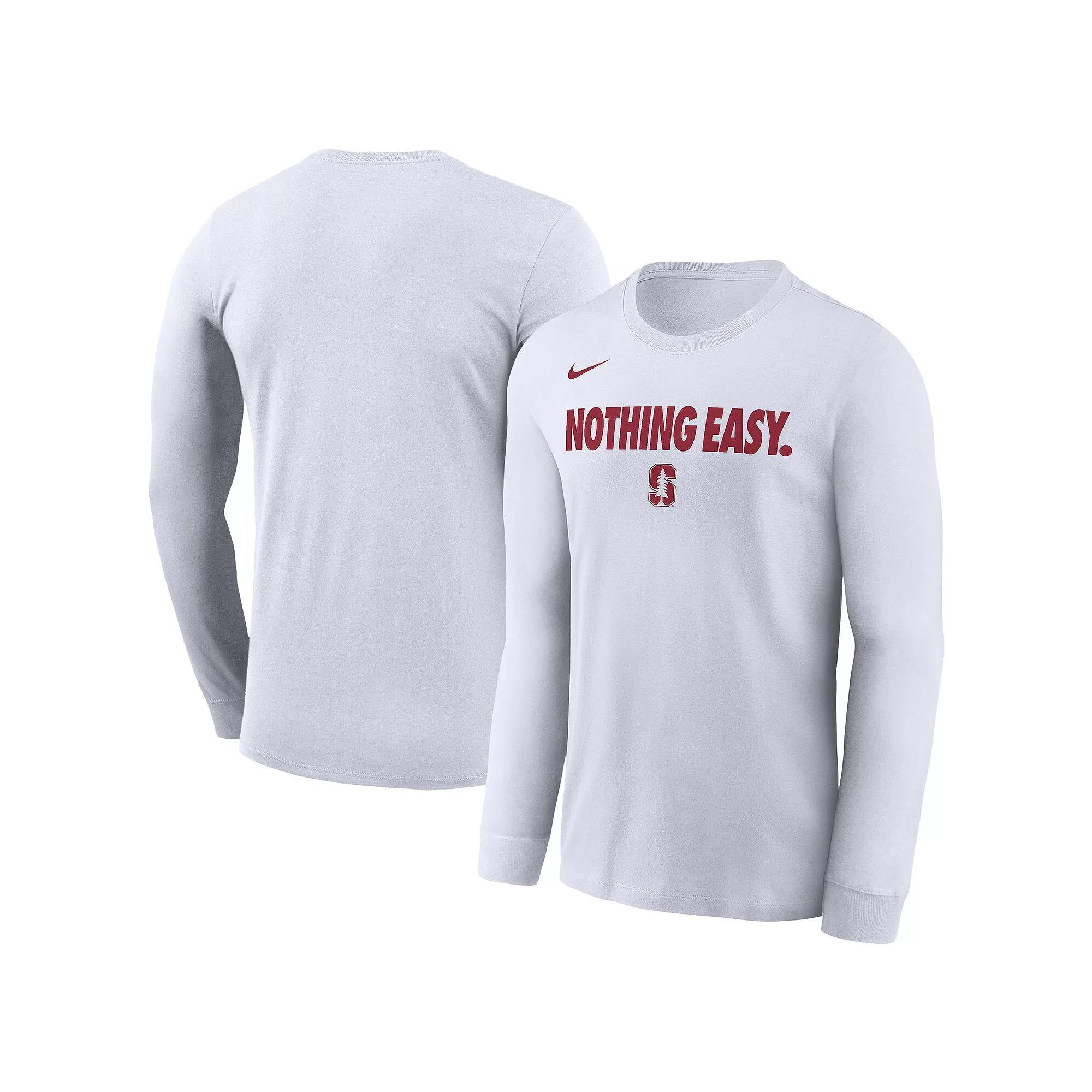 Men's Nike White Stanford Cardinal 2025 On-Court Bench Long Sleeve T-Shirt, Size: 2XL Product Image