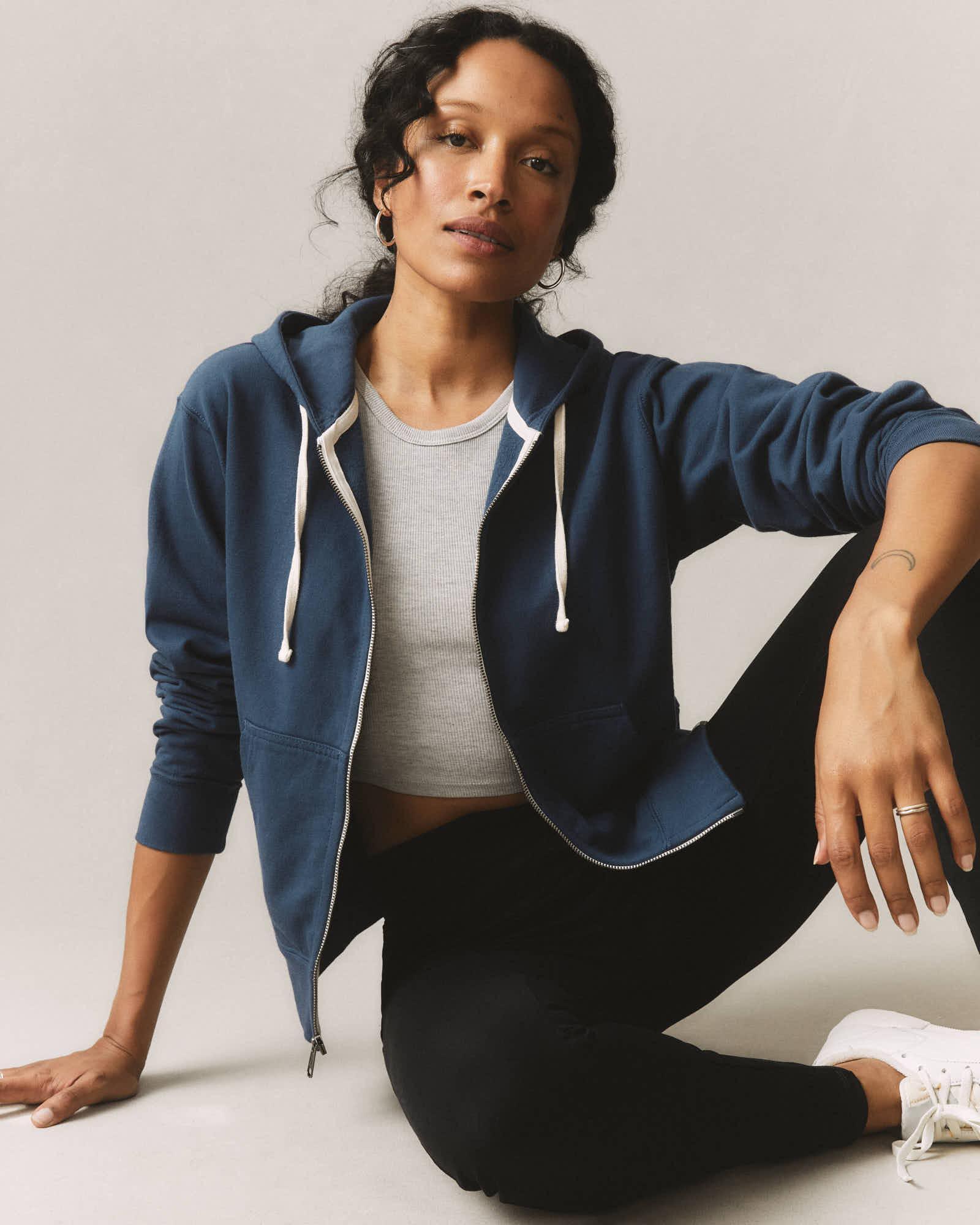 Women's Midweight Full Zip - Varsity Blue Product Image