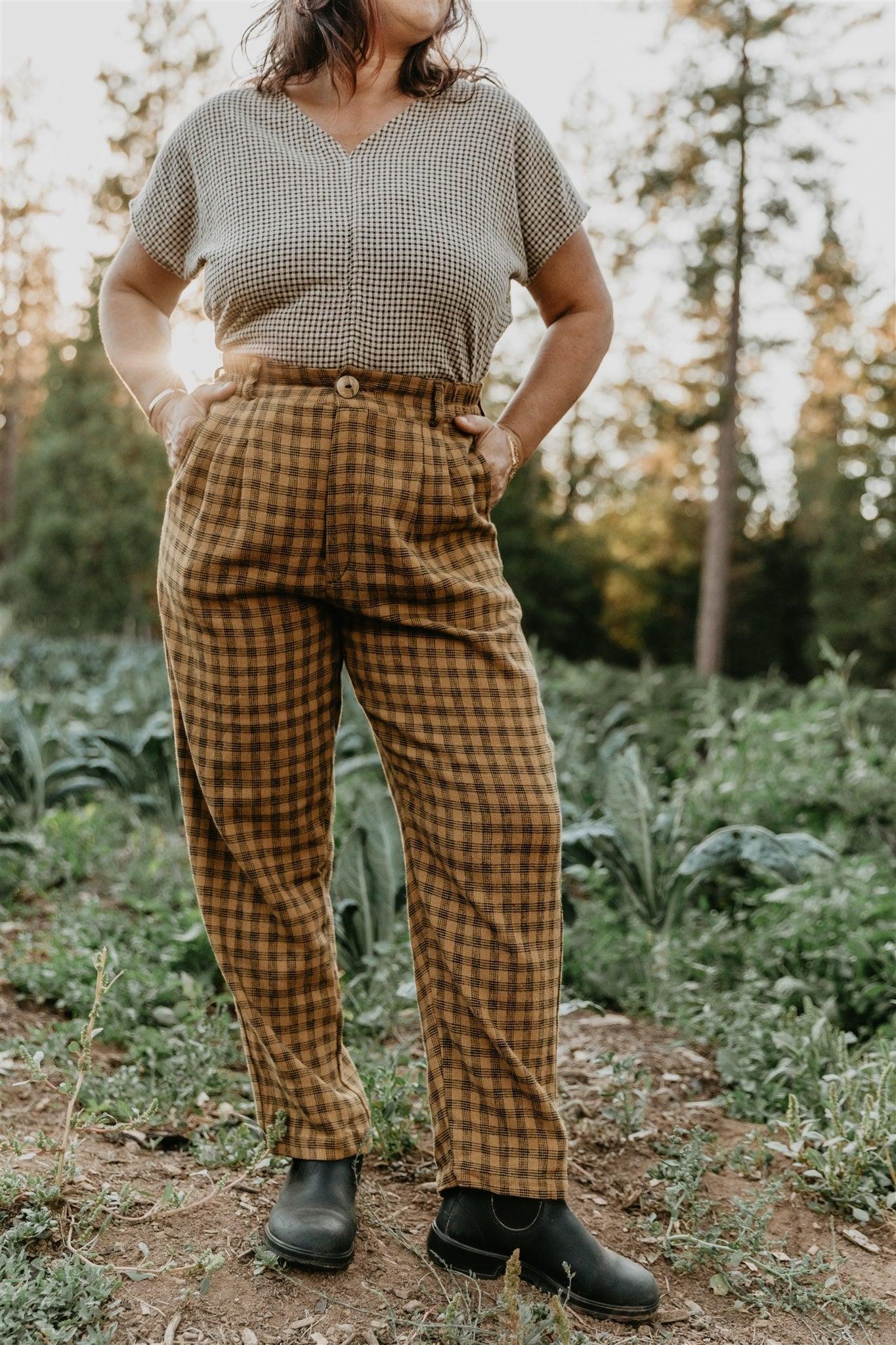 Perfect Pant in Brown Checker Product Image