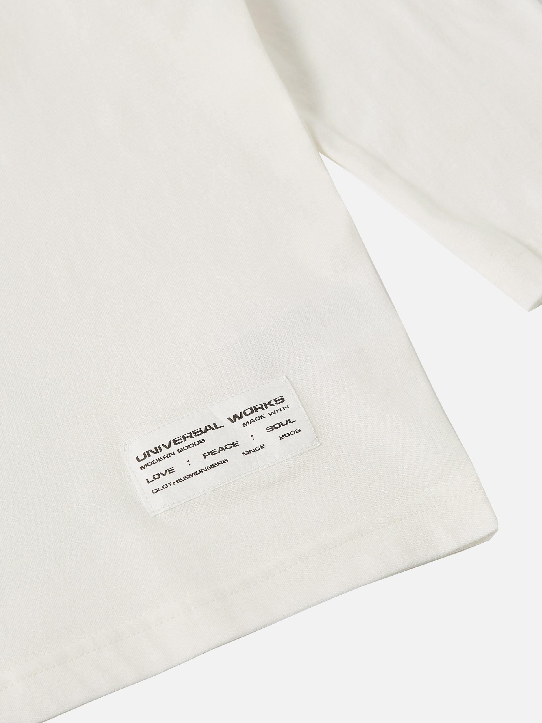 Universal Works Football Jersey in Ecru Single Jersey Product Image