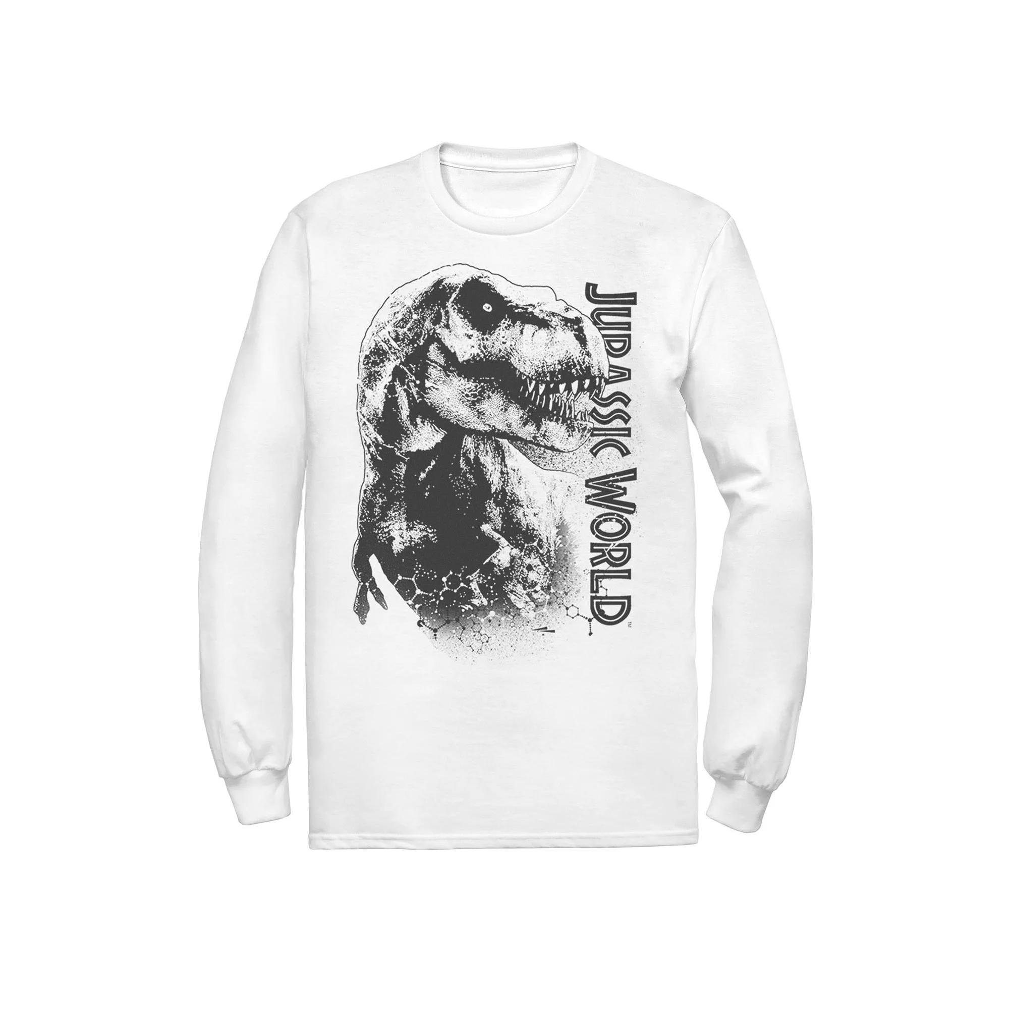 Men's Jurassic World T-Rex Close-Up Portrait Long Sleeve Graphic Tee,  Product Image