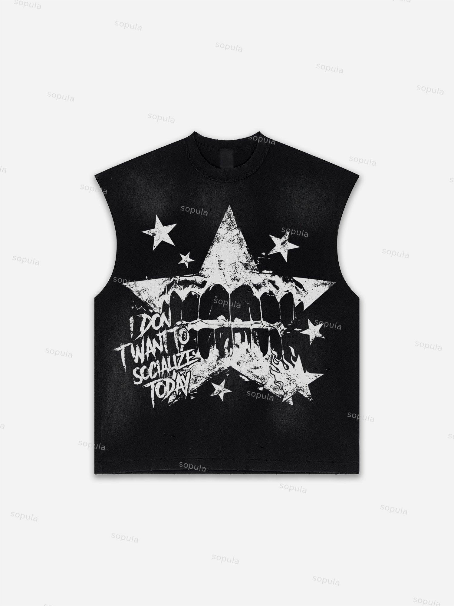 Men's Washed Saint Graphic Child Of God Print Tank Top Product Image