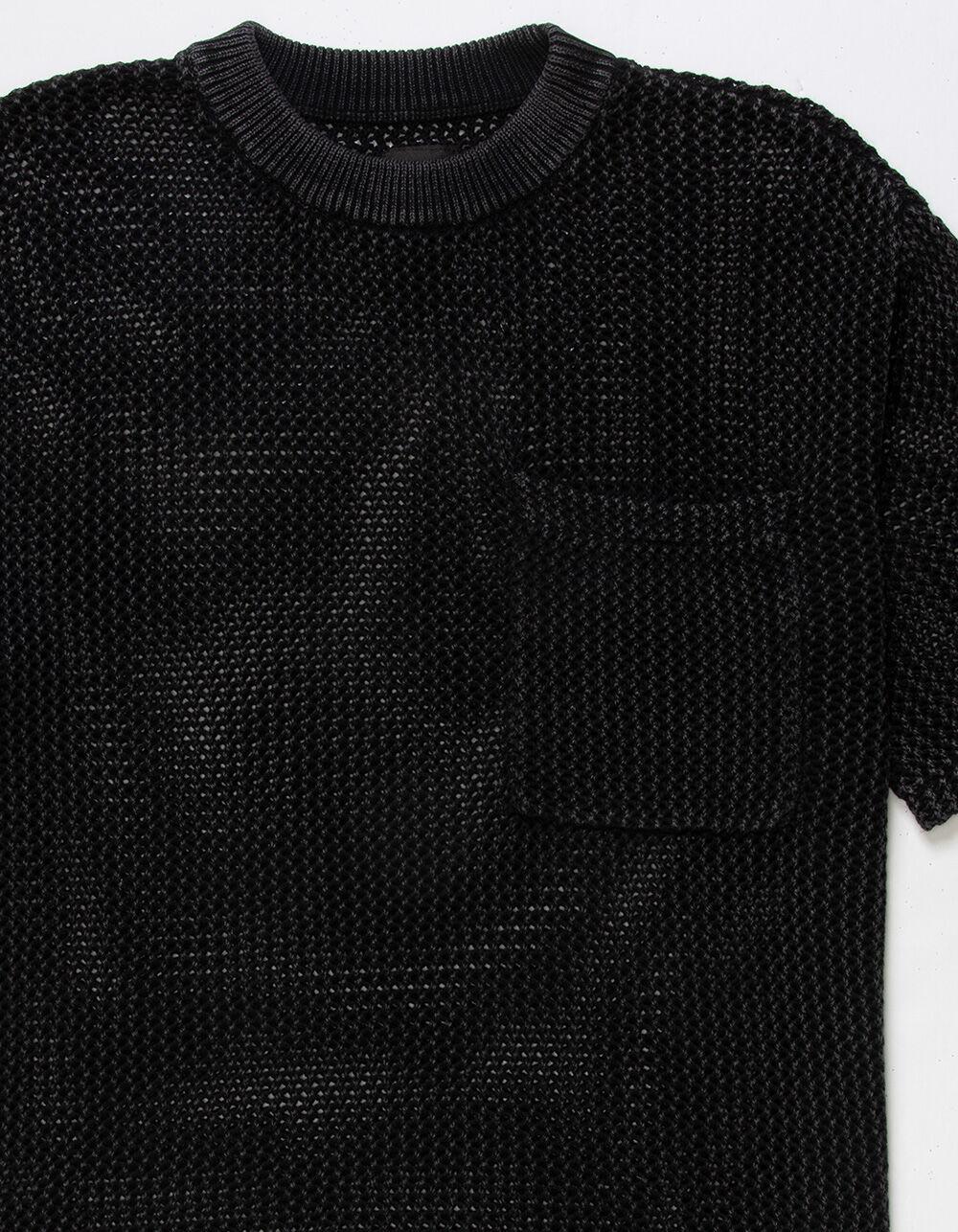 RSQ Mens Crochet Pocket Tee - BLACK Product Image