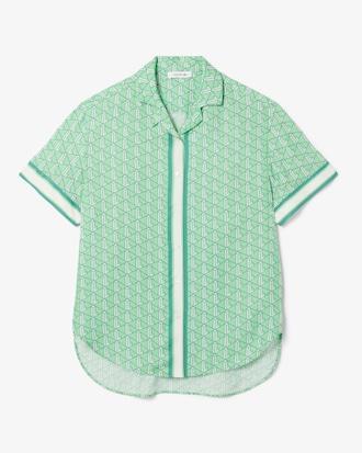 Oversized Monogram Print Shirt Product Image
