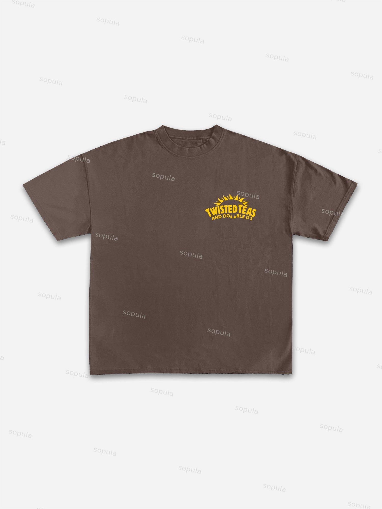 Twisted Teas And Double D's Graphic Cotton T-shirt Product Image