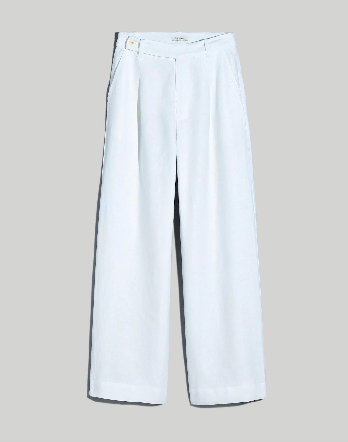 The Plus Harlow Wide-Leg Pant in 100% Linen Product Image