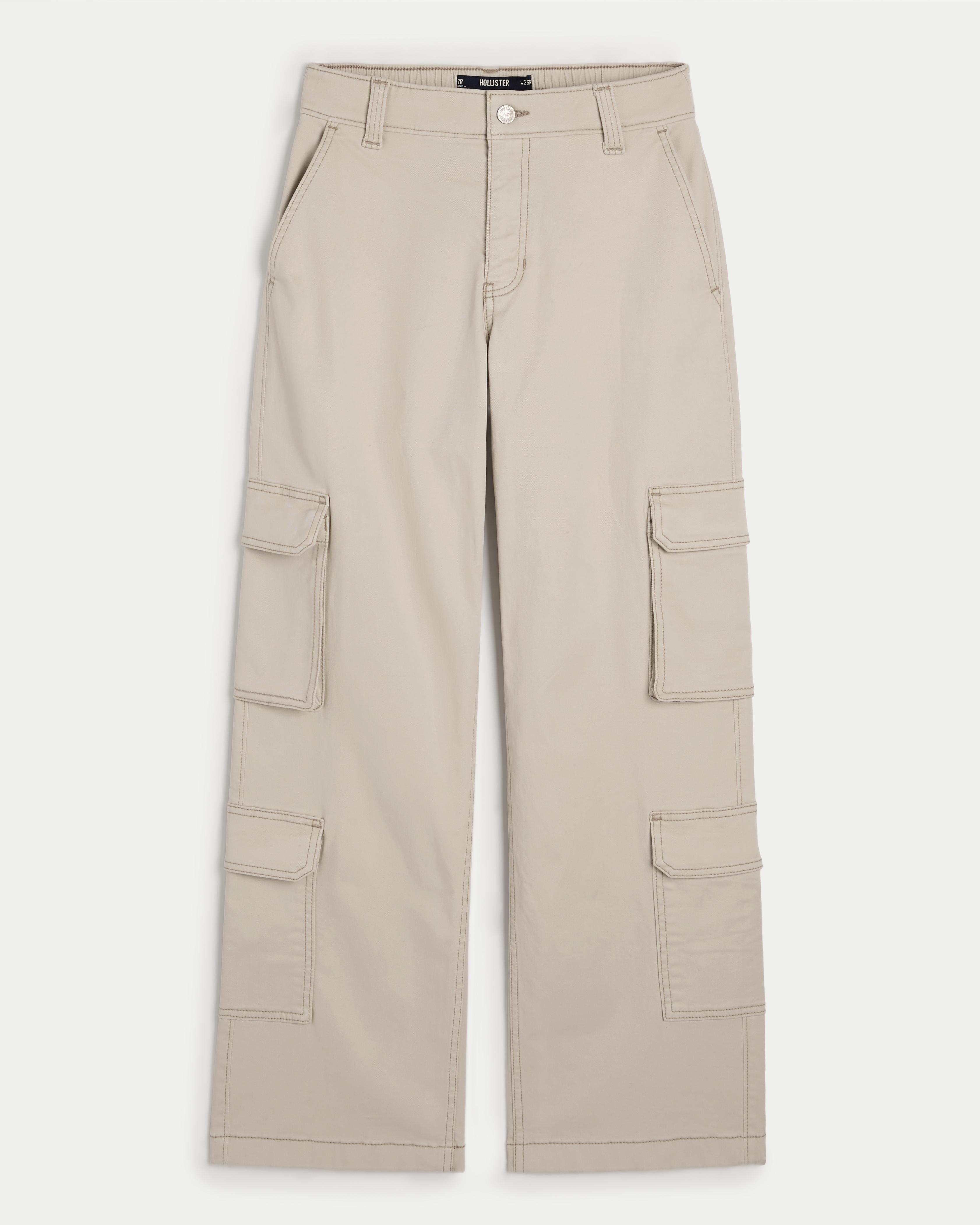 High-Rise Baggy 4-Pocket Cargo Pants Product Image