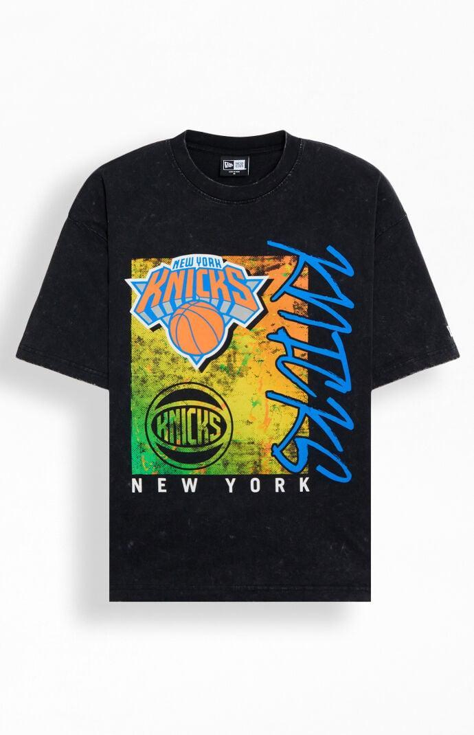 Men's New Era Black New York Knicks Sport Classics Enzyme Washed T-Shirt, Size: Small Product Image