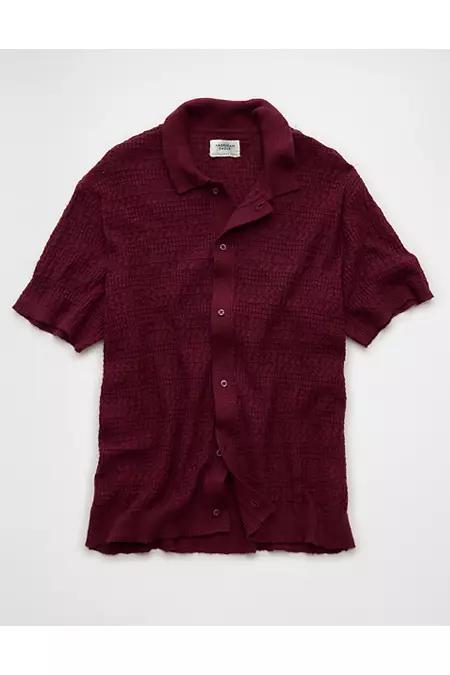 AE Weekend Button-Up Sweater Polo Shirt Men's Product Image