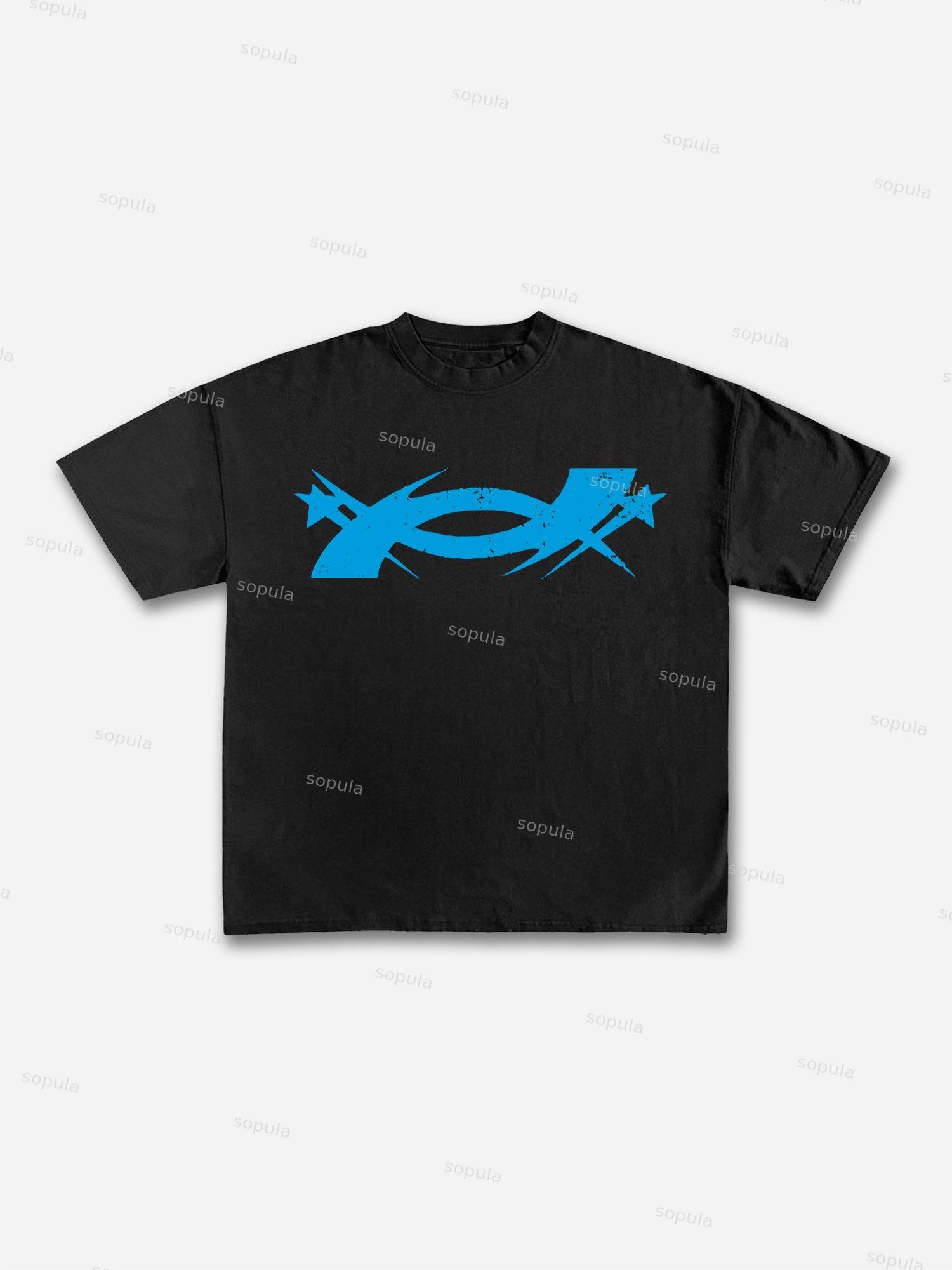 Sopula Street Balaclava Graphic Print Cotton T-shirt Product Image