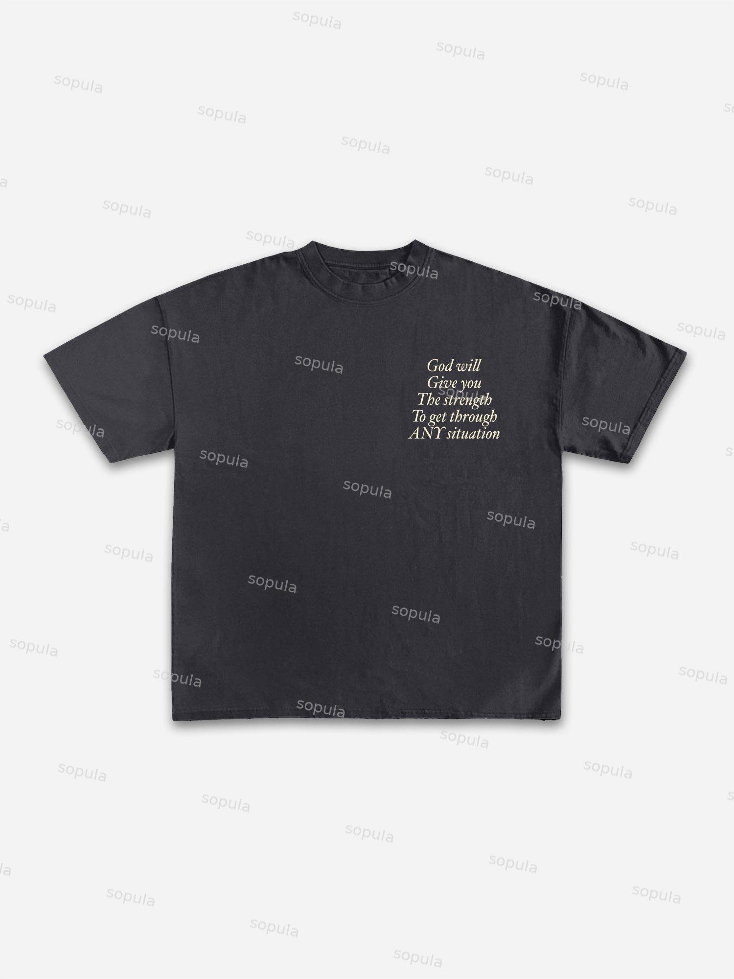 Freedom Skull Graphic Print Cotton T-shirt Product Image