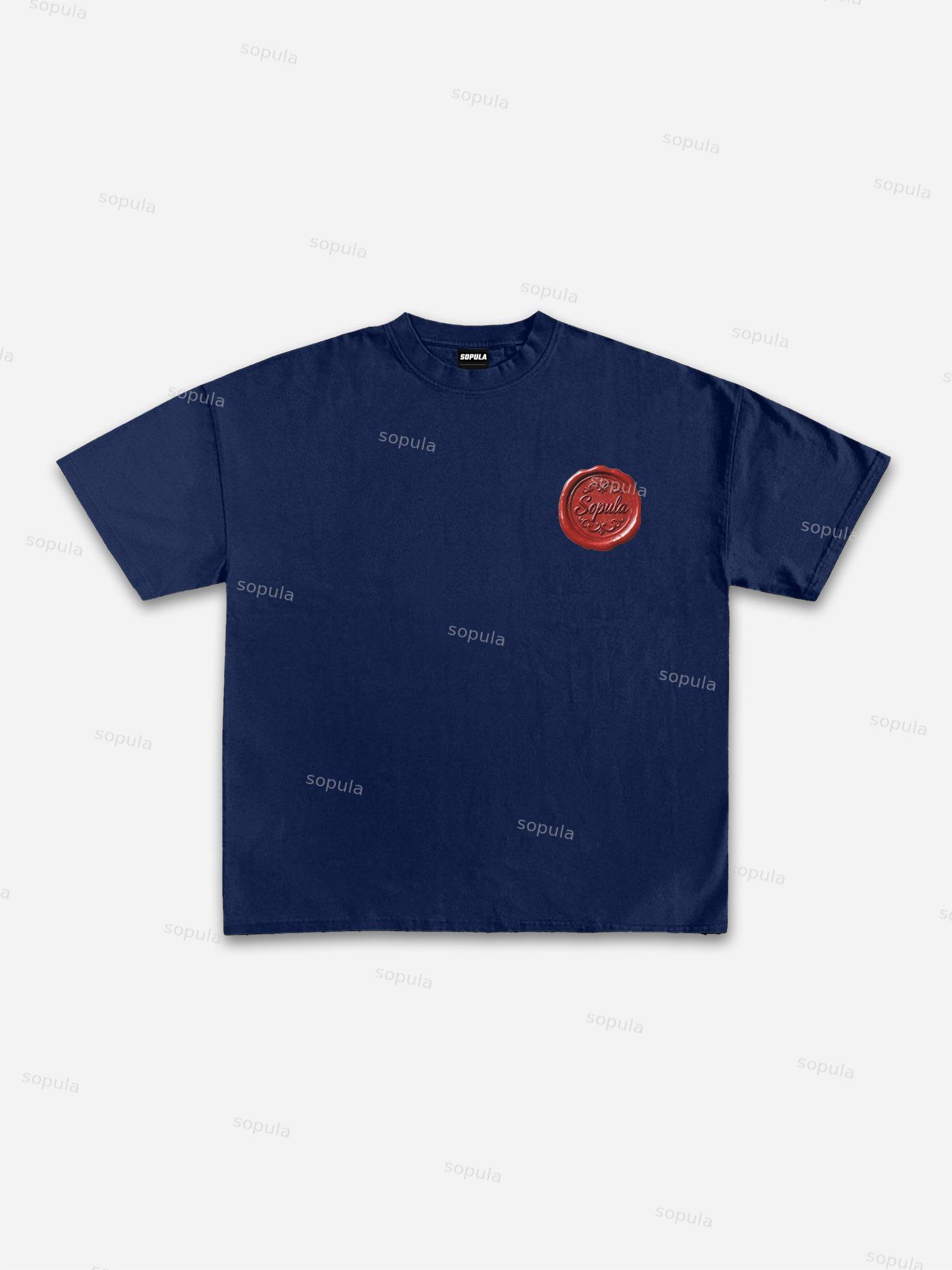 Freedom Skull Graphic Print Cotton T-shirt Product Image