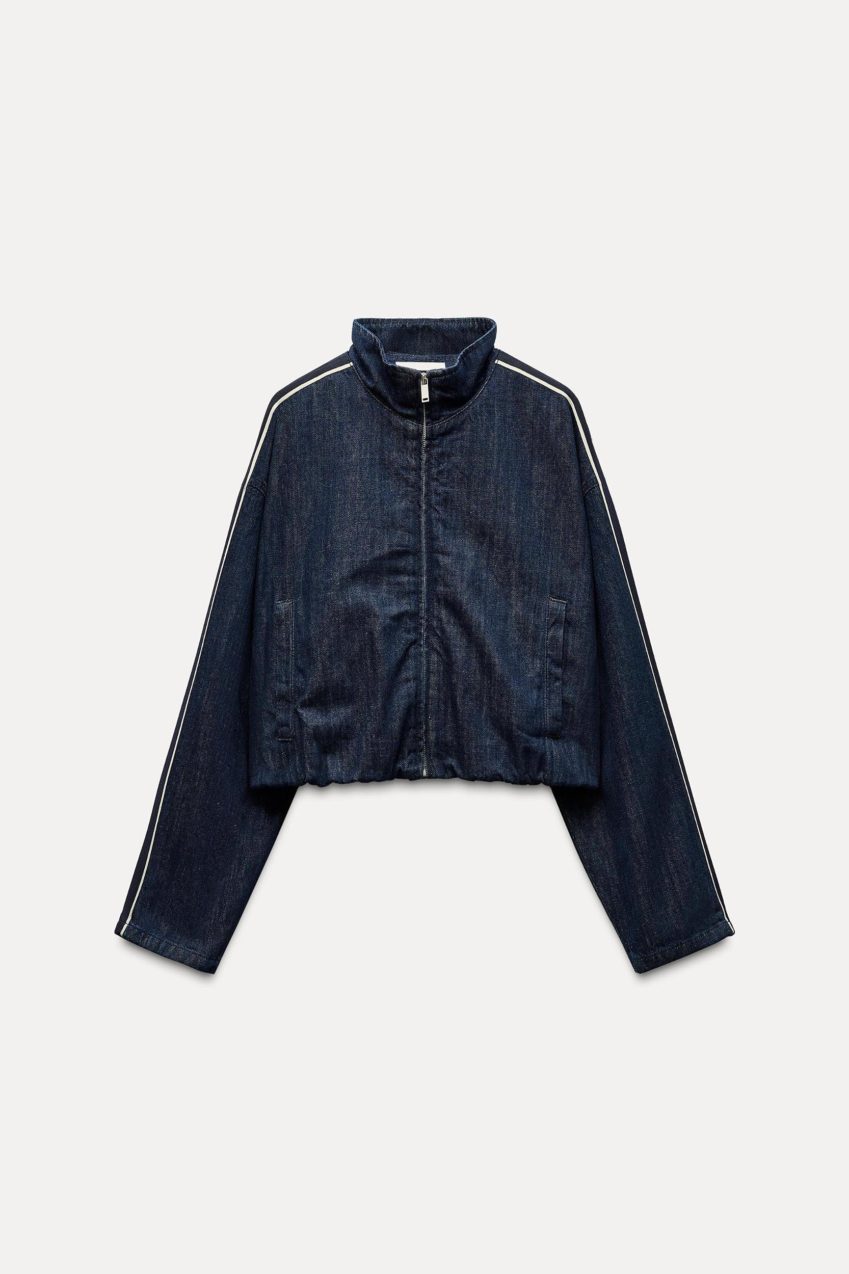 COMBINED STRIPE DENIM JACKET Product Image