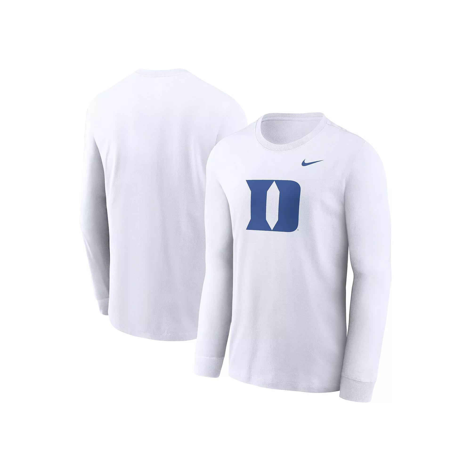 Men's Nike White Duke Blue Devils Local Spirit Slogan Long Sleeve T-Shirt, Size: 2XL Product Image