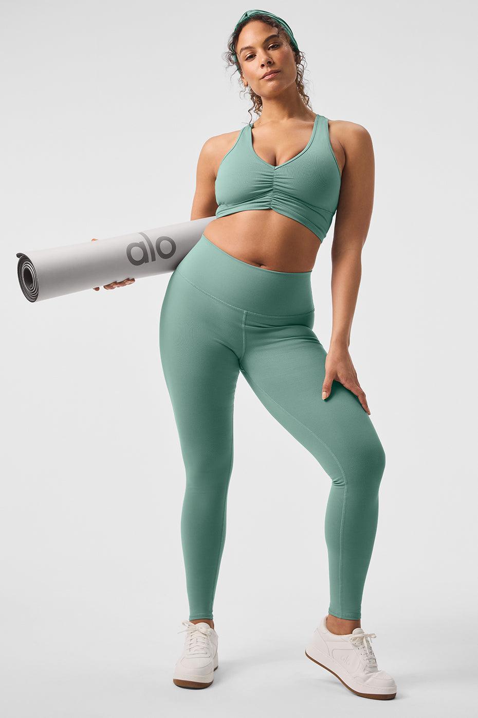 High-Waist Airbrush Legging - Botanical Green Product Image