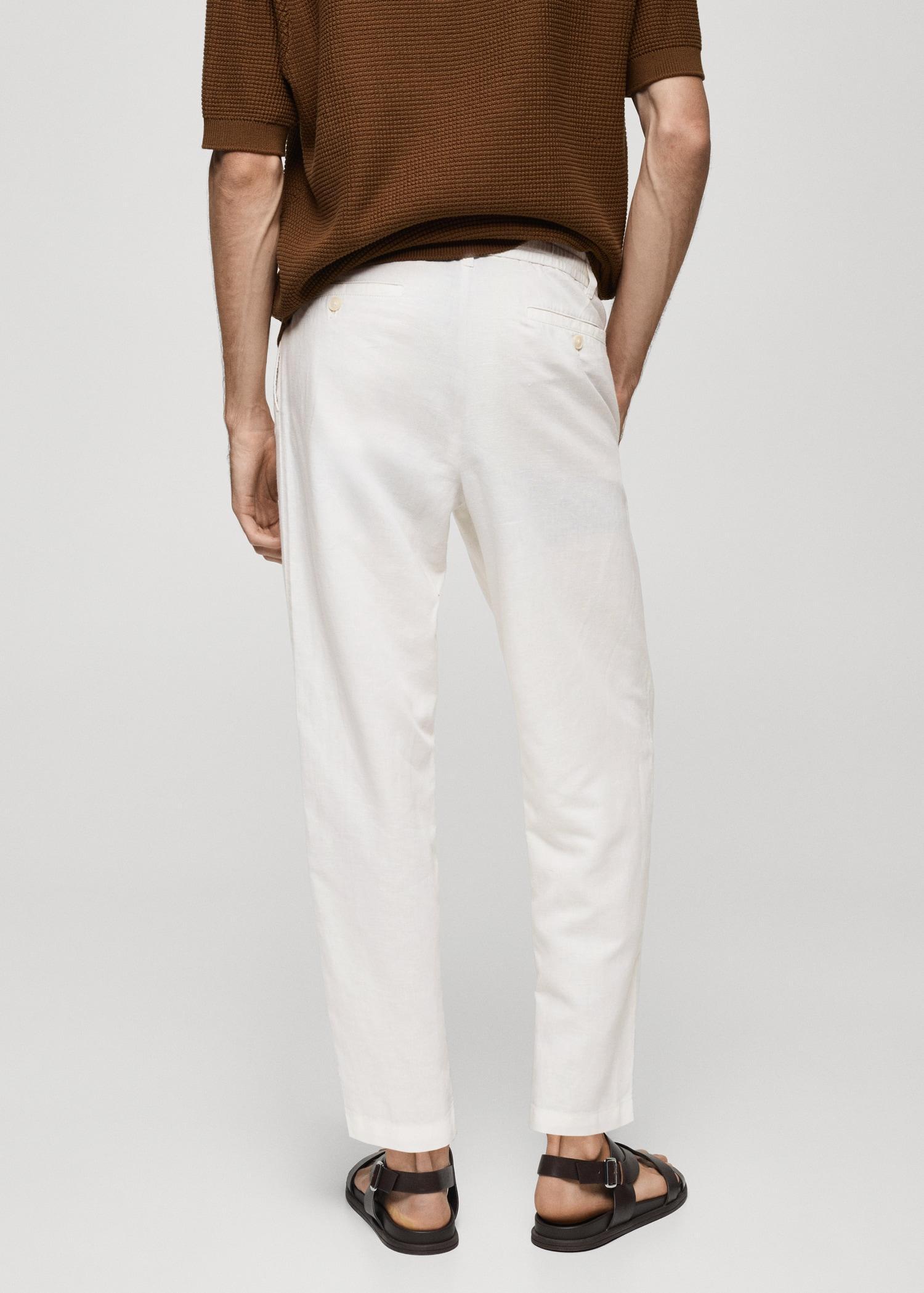 Slim-fit pants with drawstring - Men | MANGO USA Product Image