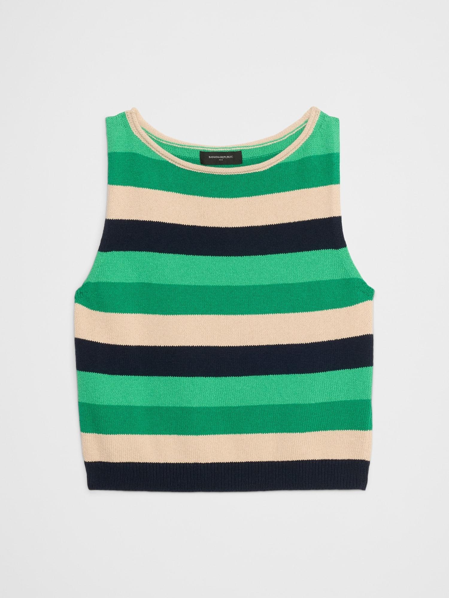 Cropped Boat-Neck Sweater Shell Product Image