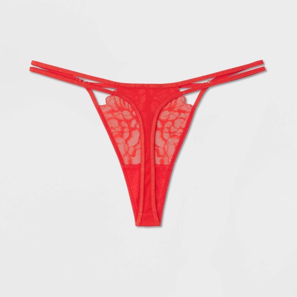 Women's Lace String Thong- Auden™ Red L Product Image