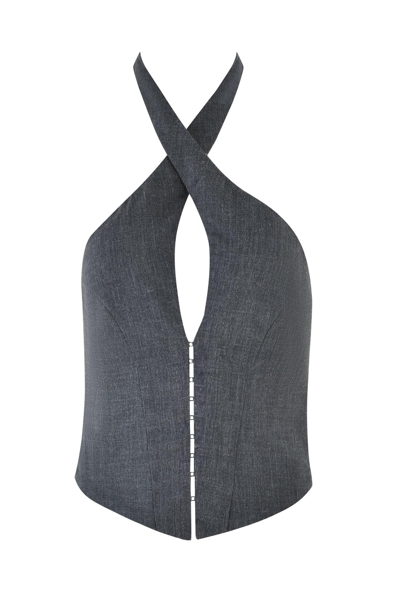 ADRIETTE TOP - GREY Product Image